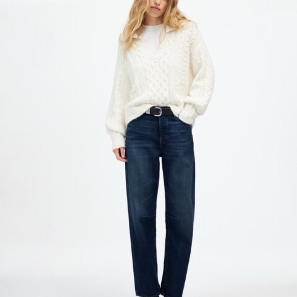 Madewell The Darted Barrel-Leg Jean: Softdrape Edition